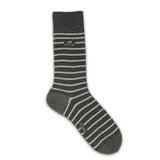 CA0009 Calcetin largo Black-Grey stripes 2p-1