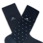 CA0009 Calcetin largo Blue-Blue dots 2p-3